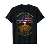 American Grown With Cherokee Roots Tree USA Flag T-Shirt