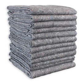 Padded XL Moving Blankets, 12 Pack, Heavy Duty, Eco-Friendly Pads for Packing & Furniture Protection