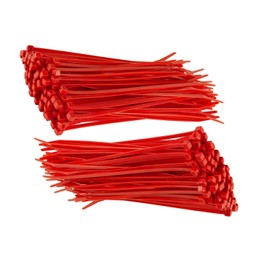 TERF® 100 Pcs Red Cable Ties 200mm (8'') X 4.8mm Premium Nylon Zip Ties Wraps Secure Self Locking Mechanism Plastic Tie for Home Office Garden Garage Workshop DIY Multi Use