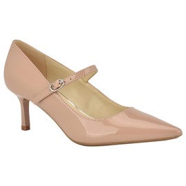 Nine West Women's Hadey 9X9 Pump, Light Natural Patent 110, 7.5