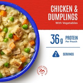 Mountain House Chicken & Dumplings | Freeze Dried Backpacking & Camping Food | 2 Servings