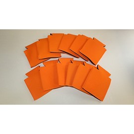 12 Lot Orange Neoprene Insulated Foam Can Cooler