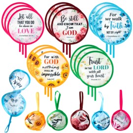 R HORSE 50Pcs Christian Church Folding Fan, Religious Flower Collapsible Handheld Hand Fan for Church Service, Christian Festival Decor Wedding Home Decoration Party Favors Summer Gift for Women Girl