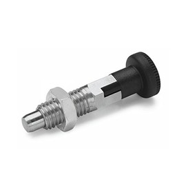 Ganter Normelemente GN 717-4-M8X1-CK-NI - Stainless Steel Latching Bolt, Silver, Pack of 2