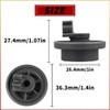 4 Pcs 4581DD3003B Dishwasher Lower Rack Wheels, Bottom Dishrack Roller