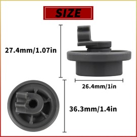 4 Pcs 4581DD3003B Dishwasher Lower Rack Wheels, Bottom Dishrack Roller Assembly Replacement part Compatible with LG Dishwasher Replaces 4581DD9002B 1372292 AP4437752 EA3523051 AH3523051 PS3523051