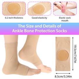 Paded Skate Ankle Protector Sleeve, Ankle Gel Discs Cushion Pads, Ice Skating Boots Ankle Guards Ankle Gel Sleeve for Skating Riding Ski Ankle Protection Universal Size (Skating Ankle Pads Sleeve)