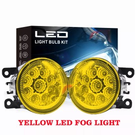 AQJ Pair Front Bumper Yellow LED Fog Light Driving Lamp For RAM 2500 2019-2024