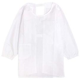 Timely tm103 Lunch Apron, Long Sleeve, Children's Plain, School, Children's Apron, Elementary School, white