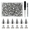 200 Sets 9.5mm Cone Spikes Metal Tree Spikes Screwback Studs