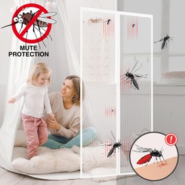 Fly Screen Door, 90 x 200 cm, design4door Fly Screen Balcony Door, White, No Mosquitoes, Healthy Life