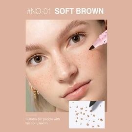 Freckles Pen de Maquillaje para Pecas, Bolígrafo para Crear Maquillaje Natural (Light Brown)