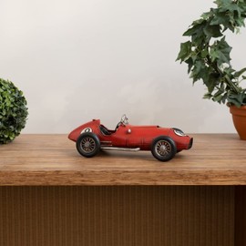 Moritz Tin Decoration Car Racing Car No. 8 Red Tin Decoration Tin Model Car Retro Collectible Piece Vintage Decoration Nostalgia Antique Style