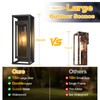 SIAFAVOI Motion Sensor Outdoor Wall Light 2Pack-15in Modern Dusk to