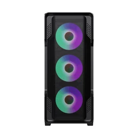 GAMEMAX Siege E-ATX Mid-Tower Gaming Case, Side Tempered Glass Panel, Pre-Installed 4x120mm ARGB Fans, Support 360mm Radiator on Top and Front, Black