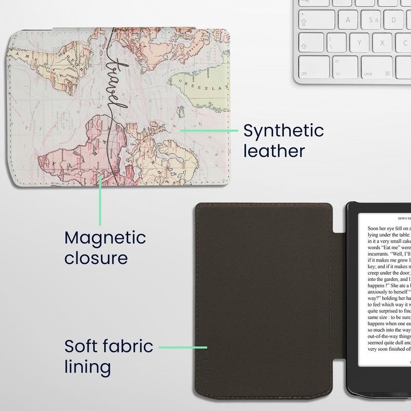 kwmobile Flip Case Compatible with Pocketbook Verse/Verse Pro/Verse Color/Vivlio Light/Light
