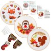 Louise Maelys 3 Set Animal Embroidery Kits for Beginners with