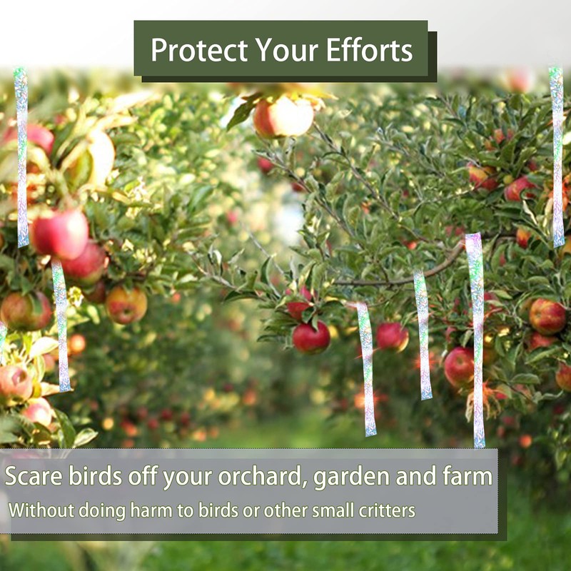 Kugge Bird Flash Tape (2in,360ft), Double Side Reflective Tape, Protect