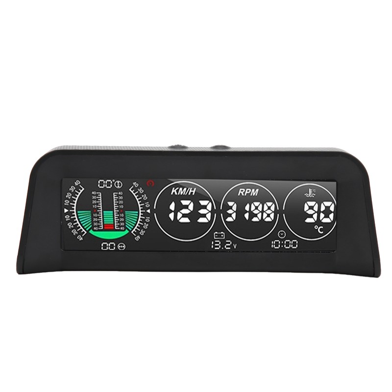 Carbon Fiber Style HUD HeadUp Display Slope Meter Overspeed Water