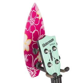 String Swing Ukulele Adhesive Wall Mount Surfboard Stand for Mandolin and Ukele Concert Pineapple Soprano Tenor and Baritone Compatible Case Alternative Kit for Home or Studio - Surfboard CC62UK-SP