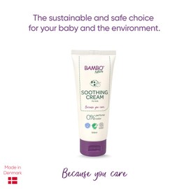 Bambo Nature Soothing Nappy Cream, Newborn Essentials, Eco-Friendly Nappy Cream, Soothes & Restores Irritated Skin, Eco Baby Soothing Cream, Baby Essentials For Newborn, Sustainable & Safe 100ml