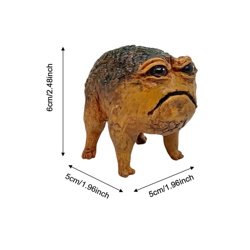 Ugly Toad Figure, Home Rain Frog Decor Sculpture, Resin Fun