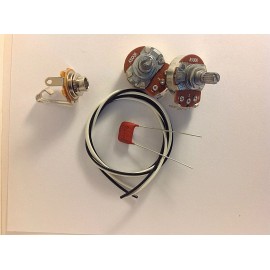 Axegrinderz Tone Products 500k Wiring Harness Kit For Import P Bass Coarse Knurl Pots .047uf Film Foil Cap