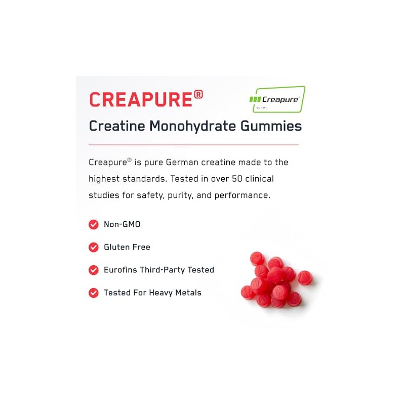 SteelFit Creatine Gummies (Creapure) 120 pack Juicy Watermelon