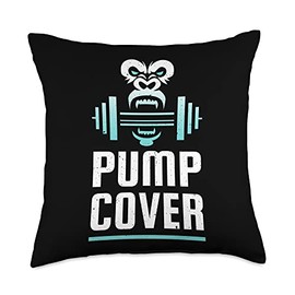 Bodybuilding Pump Workout Muscle Cover Gym Fitness Throw Pillow