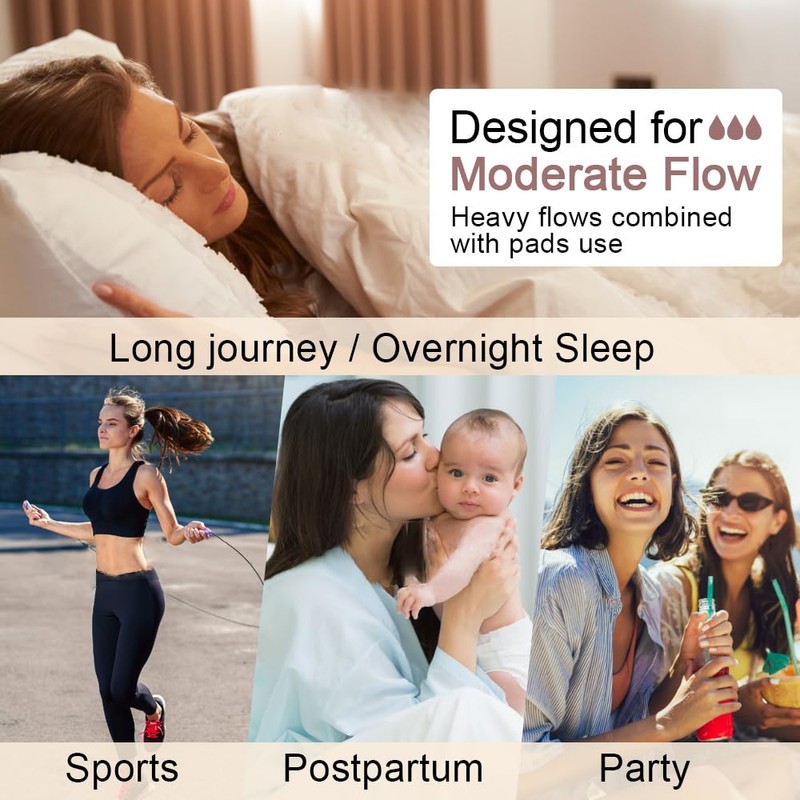 Battewa Full Cover Leak Proof Underwear for Women Overnight Incontinence