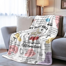 HEIFAM Christian Gifts for Women Blanket, Inspirational Religious Birthday Gifts, Christian Blankets for Women/Men, Spiritual Gifts for Women, 50"X60"