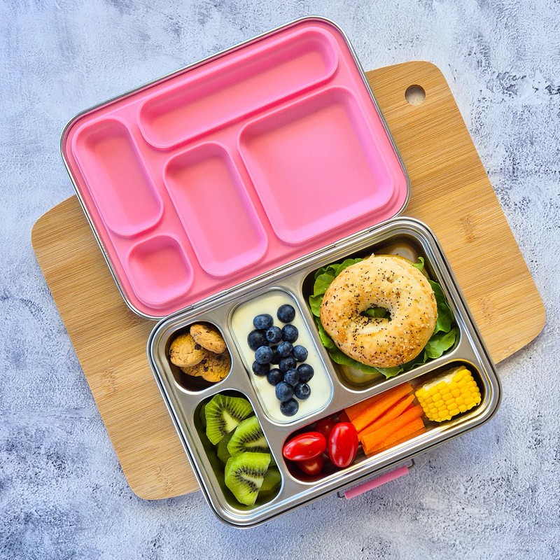 EcoCocoon Bento Lunch Boxes - 5 Compartment, Grape