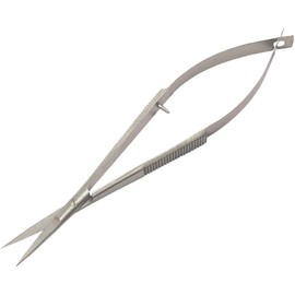 SANDBROS Straight Cuticle Scissors Grooming Professional Self Opening Scissors from Stainless Steel - Scrapbooking and Decoupage Straight Scissors