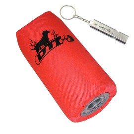 Super-Pro Dog Training Launcher Dummy, Blaze Orange with Free Premium Out Rider Pro Whistle.