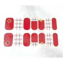 Nanosase Nail Stickers Art, Stylish Nail Polish Strips with Extra Replacement Nail Decals. Set of 2 (K08 Inspiration Grid)