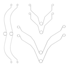 WKZO 6-Pack Grille Spring Clips for Br-oan Nu-Tone FG701S Bathroom Exhaust Fan Cover，Universal Grille Spring Clip Kit Includes Large, Medium and Small Sizes