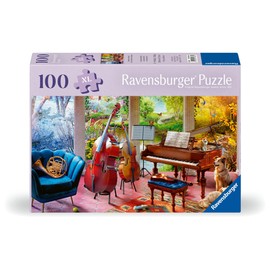 Ravensburger Puzzle 12001366 Musical Seasons Puzzle 100 Pieces for Seniors with Large Puzzle Pieces Made of Grippy Material, Large Picture Template and Mat for Puzzling