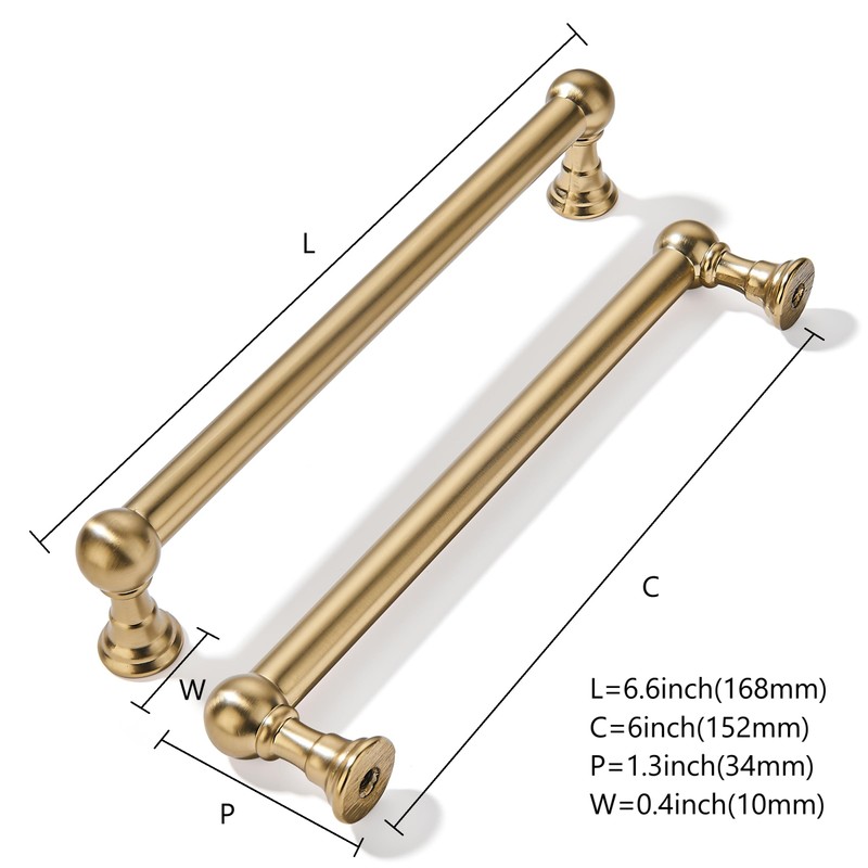 khtumeware 2 Pack 6 Inch Hole Center Champagne Bronze Cabinet