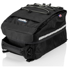 Chase Harper USA Motorcycle Tail Trunk Helmet Bag - Converts to Backpack for Easy Carry - Water-Resistant, Tear-Resistant, Industrial Grade Ballistic Nylon with Adjustable Strap Mounting System