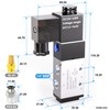 TAILONZ PNEUMATIC 1/4 Inch BSP Solenoid Valve 4V210-08 12V Single