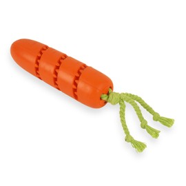 Smart Garden Christmas Carrot Treat Dispenser Dog Toy - Orange - 26cm - Christmas Dog Toy - Perfect Present for Dogs, Festive Dog Gift, Rope Dog Toy