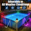 OBEST 4 Stück Solar Poolbeleuchtung,Wasserdichte Poolbeleuchtung für Aufstell- und Unterflurpools,Poolzubehör