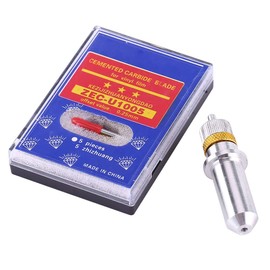 Akozon Tungsten Steel Plotter Cutter Blade 30, 45, 60 Degrees with Cutter Blade Holder for Cutting Plotter Cutter Blades Cutter 45 Degrees Pack of 15