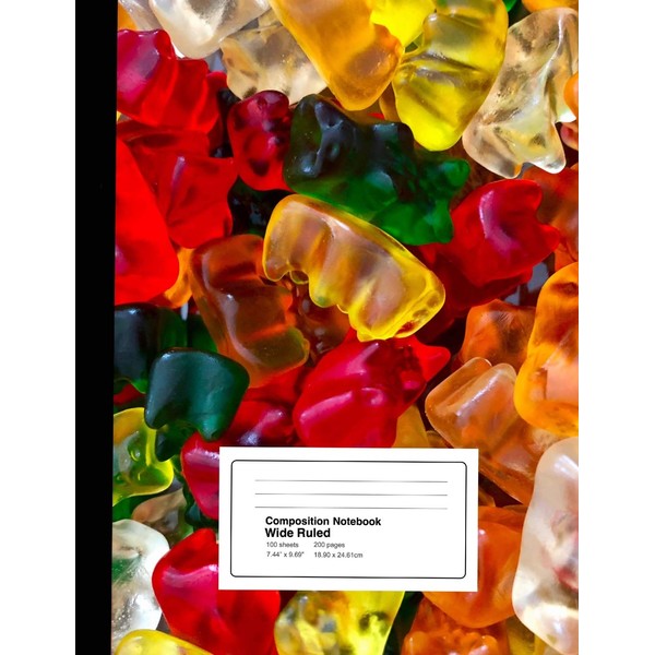 Composition Notebook: Gummy Bears : Wide Ruled Paper 7.44 x