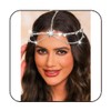 Latious Rhinestone Star Head Chain Jewelry Silver Sparkly Crystal Bride