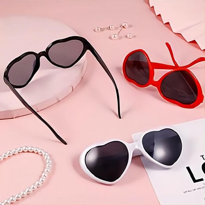 NIWWIN Heart Glasses Effect, 3D Heart Glasses Diffraction Glasses, Heart-Shaped