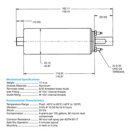 Yezoauto Inline Fuel Pump for Yamaha Outboard F200 F225 F250 F300 F350 F425 F450 2006-2016 Replaces # 6CB-24410-01-00