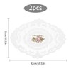 Luckious 2 Pack Retro Lace Placemats - French Crochet Doilies