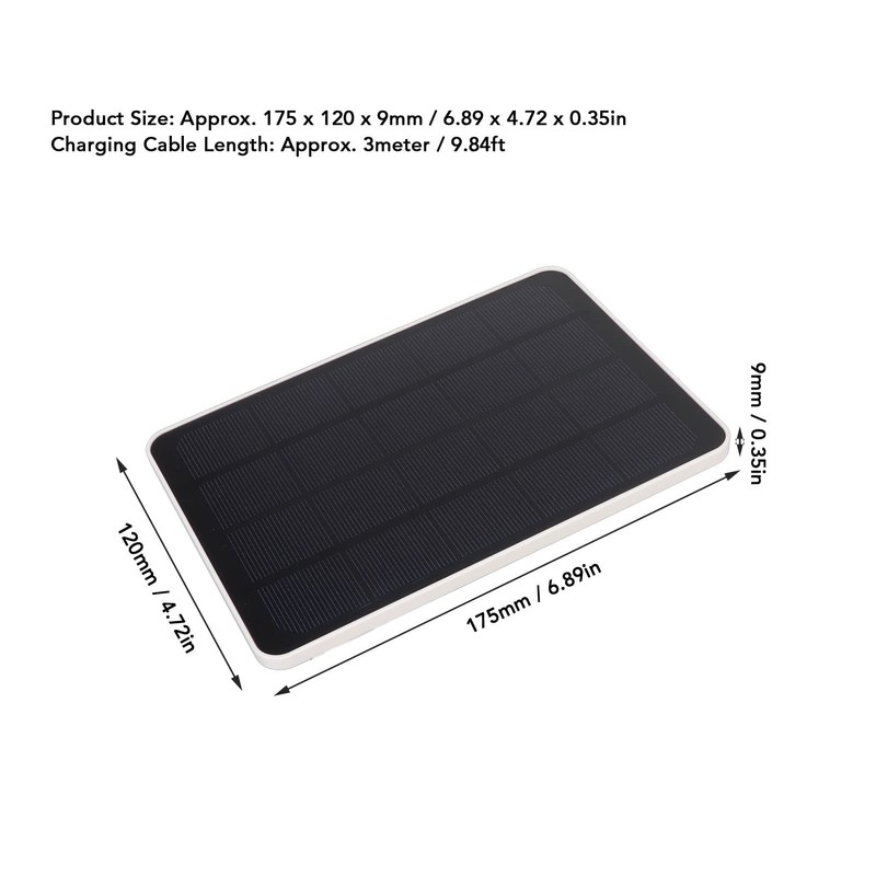 4 W Solar Panel for Security Cameras, DC 5 V