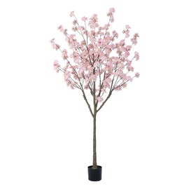 Nafresh Tall Artificial Cherry Blossom Tree 6Ft(72'), Realistic Potted Silk Faux Cherry Blossom, Indoor/Outdoor for Home, Office, Living Room, Bedroom, Porch